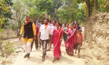 भाजपा प्रत्याशी जीना ने गांव गांव जाकर अपने पक्ष में वोट की लोगों से की अपील