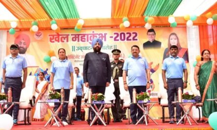 राज्यपाल महोदय लेफ्टिनेंट जनरल (से.नि.) गुरमीत सिंह और खेल मंत्री रेखा आर्या ने किया खेल महाकुंभ 2022 का विधिवत शुभारंभ