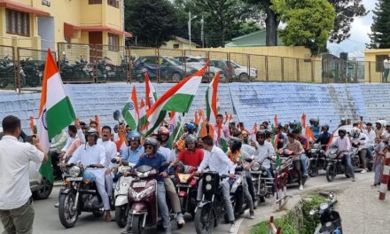 भारतीय जनता युवा मोर्चा ने हर घर तिरंगा अभियान में निकली बाइक रैली