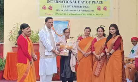 अंतर्राष्ट्रीय शांति दिवस महर्षि विद्या मंदिर, अल्मोड़ा ने मनाया धूमधाम से