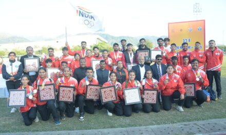 गोवा में आयोजित 37 वे राष्ट्रीय खेल में उत्तराखण्ड राज्य के पदक विजेता खिलाडियों का किया गया सम्मान समारोह आयोजित,मुख्यमंत्री व खेल मंत्रीने किया सम्मानित