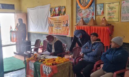 भारतीय जनता पार्टी ने गांव चलो अभियान पर की बैठक