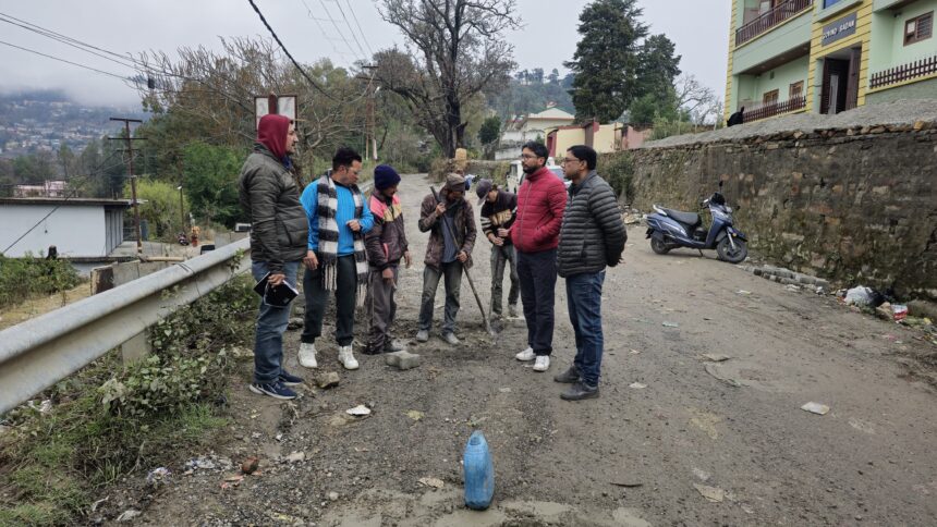 The fight between councilor Jyoti Amit and Abhishek paid off: Improvement work started on the National Highway